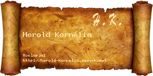 Herold Kornélia névjegykártya
